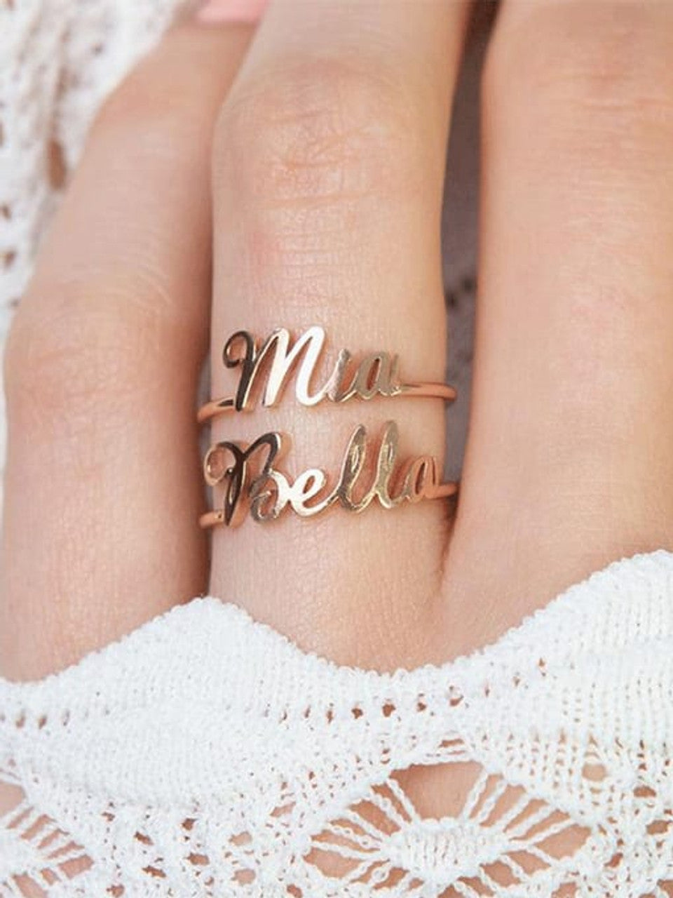 MignonandMignon Personalized Engraved Rings for Women Mothers Day India |  Ubuy